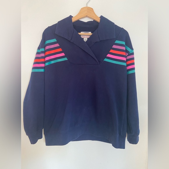 Lands' End Tops - Lands End Serious Sweats Navy Pullover